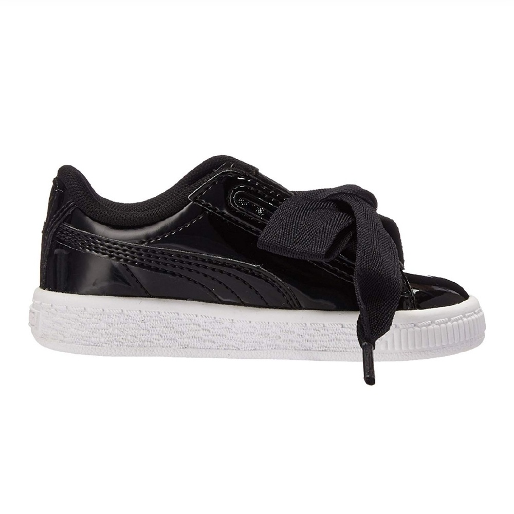 Puma Girls Basket Heart Patent Shoes - Picture 2 of 7